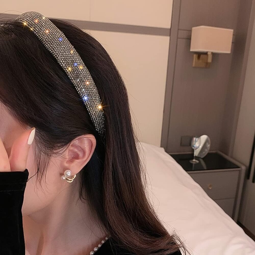 Full Rhinestone Silver Headband - Picture 2 of 2